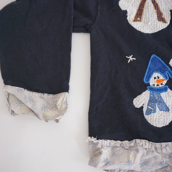 Vintage Fruit of the Loom Christmas Snowman Sweatshirt 2XL Holiday Festive - Picture 8 of 9